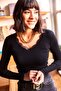 Women's Black Collar Lace V Neck Ribbed Knit Blouse BLZ-19001713 - 2