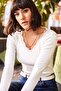 Women's Ecru Collar Lace V-Neck Camisole Knitted Blouse BLZ-19001713 - 4
