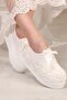 Eslem Pearl Wedge Heel Wedding Dress Shoes - 4