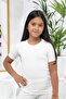 Children Unisex Ecru Short Sleeve Thermal Underwear 90402 - 2