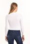 Women's Black and White Ribbed Turtleneck 2-Piece Body - 4
