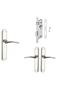 Brawo Mali Mirrored Room Type Door Handle & Door Lock Key Set - 5