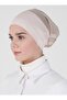 غطاء رأس إسلامي مسامي غير قابل للانزلاق - غطاء رأس عملي من السيليكون غير قابل للانزلاق مع قماش تول في الخلف - طراز 261 بيج فاتح - 4