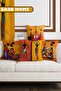 Modern Design 4-Piece Decorative Throw Pillow Cover with African Ethnic Figures (Ultra Quality Velvet Fabric)