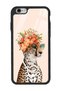 حافظة هاتف لامعة بتصميم قطة الفهد متوافقة مع هاتف Iphone 6 Plus - 6s Plus