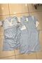 Women's Blue New Season Pregnant Maternity Nightgown Dressing Gown Set - 2