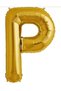 P Letter Foil Balloon Gold Gold 100 Cm, Birthday, Birthday, Party, Special Day, Surprise, Gift