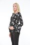 Women's Black Flounce Blouse - 2