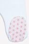 Organic Flower of Life Printed White Baby Booties Bottom - 3