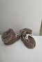 Unisex Baby Gray Suede Leather Fur Booties - 2
