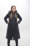 Women's Smoked Long Zippered Double Pocket Zippered Cashmere Stamp - 3