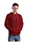 Men's Burgundy Hooded Kangaroo Pocket Sweatshirt
