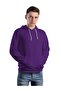 Men's Purple Hooded Kangaroo Pocket Sweatshirt
