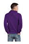 Men's Purple Hooded Kangaroo Pocket Sweatshirt - 4