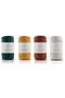 3 لفات ممتازة 3 مم، ثلاث لفات، حبل مكرامية قابل للمسح، 4 عبوات من Naphti Green-خردل-Brick-ecru