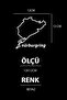 Nürburgring Full Track Auto Sticker, Car Sticker White & Gray 13x12 Cm - 2