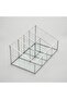 25x15x12cm Silver 6 Compartment Glass Makeup Organizer Pen Holder Desktop Organizer Brush Holder Box