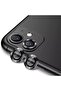 Iphone 11 / IP 12 / IP 12 Mini Compatible Aluminum Alloy 3D Camera Lens Protector, Black [Set of 2]