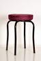4 Pieces Purple Erasable Fabric Claret Red Profile Octopus Stool Metal Stool Kitchen Stool