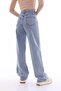 Women's Light Blue Snow Washed High Waist Palazzo Jean - 6