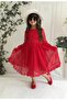 Princess Model Girl's Dress with Hat and Lacing