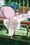 Flower Corner Special Design Decorative Triangle Tasseled Runner 1 Piece & 6 Pieces Pink Colored Supla
