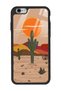 iPhone 6 Plus - 6S Plus Glossy Phone Case with Retro Cactus Sun Design