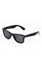 Unisex Black Matte Glass Black Shiny Bone Geometric Frame Sunglasses