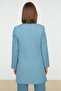 Blue Double-Button Pocket Detail Lined Blazer Woven Jacket TCTAW22CK0007 - 5