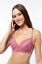 Women's Dusty Rose Underwire Supported Fully Padded Eared Lace Bra - 2