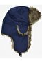 Men's Faux Fur Pilot Beanie Heart Hat