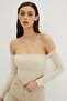Women's Vanilla Back Zipper Crop Blouse B518 - 3