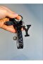 Black Baguette Black Meter Light Keychain Black Letter Y Silver Tiny Ball Black Ribbon - 2