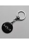 Drop Printed Black Kia Logo Keychain Chrome Plated High-Quality - 2