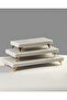 Marble Serving Tray Gold 3-Piece Set Cake Display, Metal Profile Leg