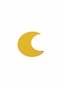 Yellow Moon Handle - Width 7 Cm Length 7.5 Cm Baby Kids Youth Room Wardrobe Drawer Furniture Handle