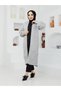 Women's Gray Knitted Balloon Sleeve Knitwear Cardigan - 2