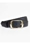 Women's Black Belt with Gold Buckle, Jean Belt, Jacket Belt, Trouser Belt