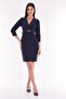 Double Breasted Collar Pocket Detailed Belted Office Dress