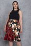 Women's Colorful Waist Part Rubber Detailed Skirt Tip Flounce Skirt 26a25559