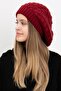22 Painter Knitwear Knitted Beret - Claret Red - 3