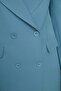 Blue Double-Button Pocket Detail Lined Blazer Woven Jacket TCTAW22CK0007 - 4