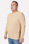 Large Size Beige Crew Neck 100% Cotton Men's Sweater Trist-2110 - 2