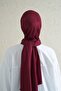 Women's Hijab Cotton Combed Shawl Claret Red - 21 - 2