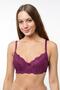 Women's Plum Underwire Supported Fully Padded Eared Lace Bra - 2