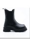 Women's Thick Serrated Sole Elastic Daily Boots Black - 3