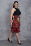 Women's Colorful Waist Part Rubber Detailed Skirt Tip Flounce Skirt 26a25559 - 3