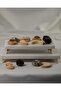 Presentation Holder Gold Set of 2 Real Marble Cake Presentation, Metal Profile Leg