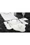 Runner Leaf Embroidered Linen Effect ( Cream Glitter ) - 3