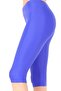 Women's Lycra Knee Length Sea Pool Swimming Tights Sax Blue - 2